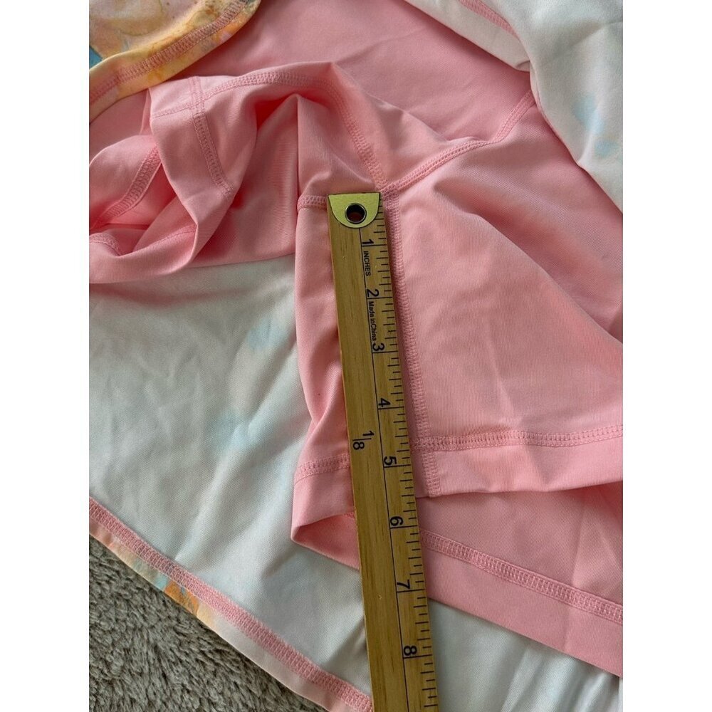ID Ideology Plus Size Dreamy Bubble-Printed Tiered Flounce Pull-on Skort Pink - Picture 15 of 16